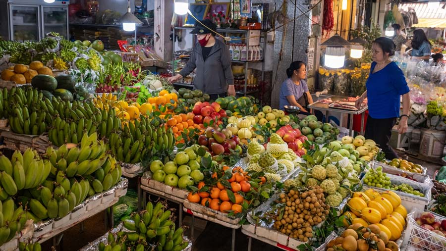 Ilustrasi penjualan buah. (Linh Pham/Bloomberg)