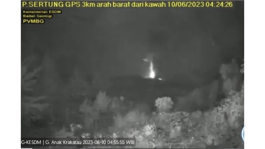 Erupsi Gunung Anak Krakatau (Sumber: PVMBG)