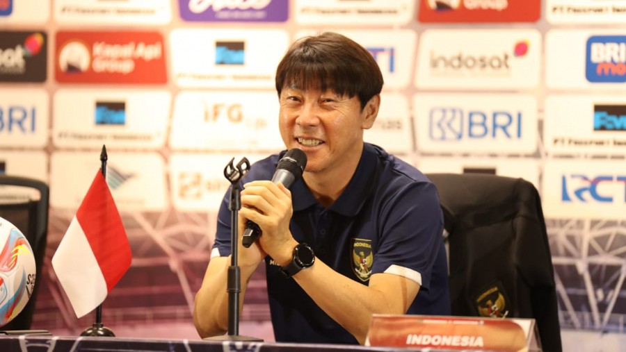 Pelatih Timnas Indonesia, Shin Tae Yong saat konferensi pers jelang Indonesia vs Argentina (Dok. PSSI)