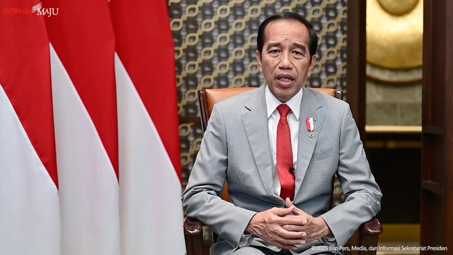 Pernyataan Presiden Jokowi Terkait Pencabutan Status Pandemi Covid-19, 21 Juni 2023. (Tangkapan Layar Youtube Sekretariat Presiden)