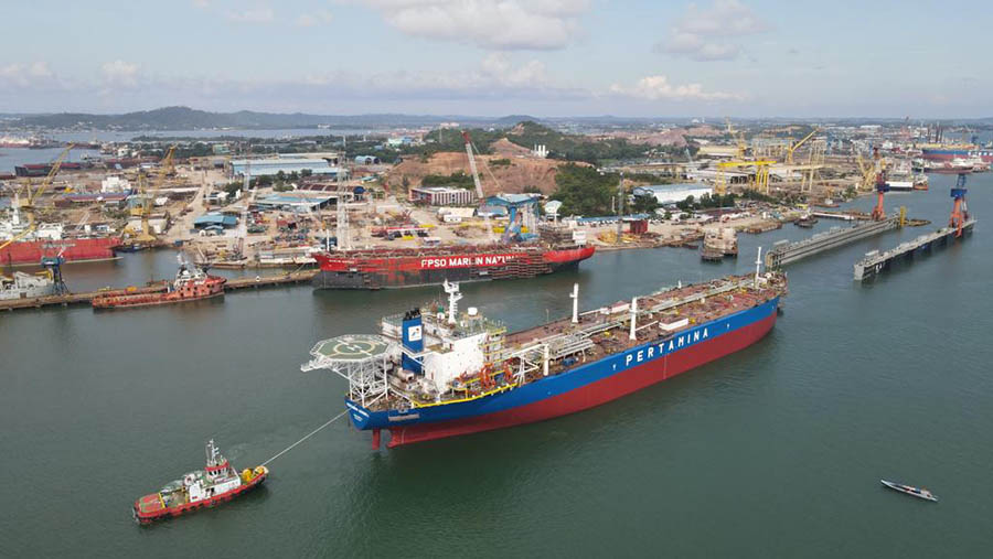 Kapal Floating Storage and Offloading (FSO) Pertamina Abherka milik PT Pertamina International Shipping (PIS). (Dok. Pertamina International Shipping)