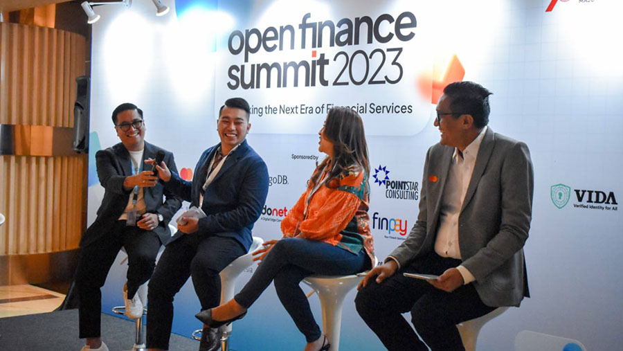 Open Finance Summit 2023. (Bloomberg Technoz/ Yunia Rusmalina)
