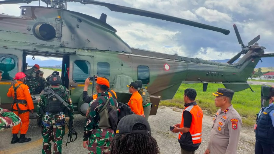 Cuaca Buruk Halangi Evakuasi Pesawat SAM Air yang Jatuh di Yalimo (Dok.Polda Papua)