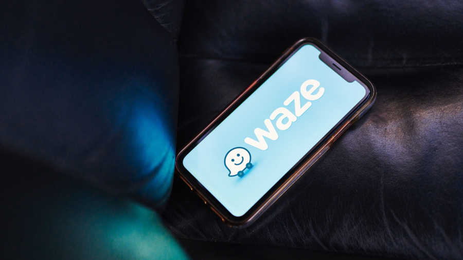 Layanan Pemetaan Waze. (Sumber: Bloomberg)