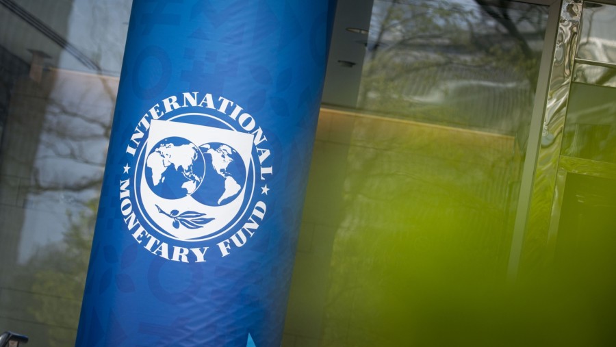 Kantor IMF di Washington D.C (Al Drago/Bloomberg)
