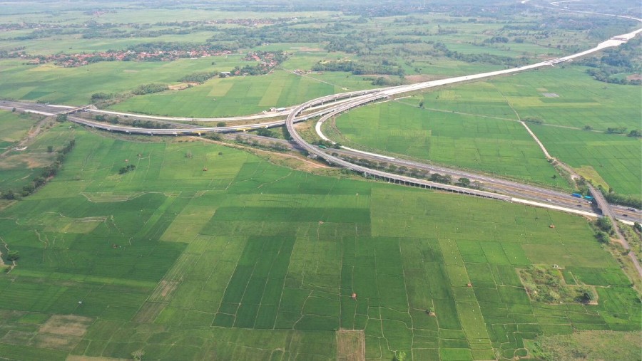 Jalan Tol Cisumdawu yang akan menjadi salah satu akses Bandara Kertajati. (Dok. KemenPUPR)