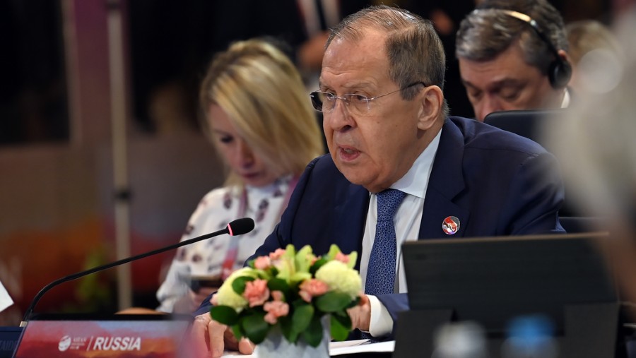 Menlu Rusia Sergey Lavrov saat menghadiri ASEAN Post Ministerial Conference di Jakarta (Kemlu RI)