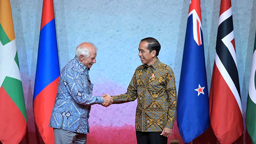 Presiden Jokowi Terima Kunjungan Kehormatan Para Menlu ASEAN, Jakarta, 14 Juli 2023. (Dok. Kemlu)