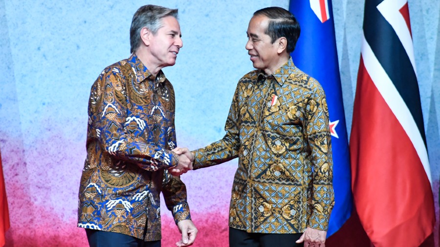 Presiden Jokowi dan Menlu AS Antony Blinken (BPMI Setpres)