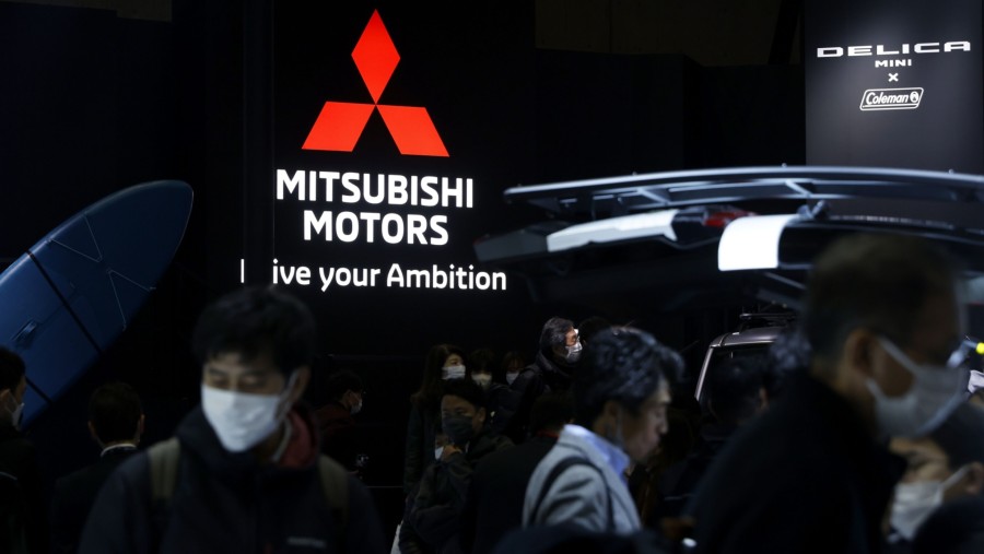 Mitsubishi Motors di Tokyo Auto Salon in Chiba, Japan, Jumat (13/1/2023)./Bloomberg-Kiyoshi Ota