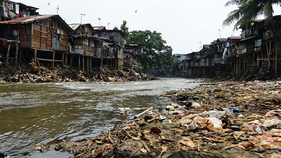 Ilustrasi kemiskinan di Jakarta. (Dimas Ardian/Bloomberg)