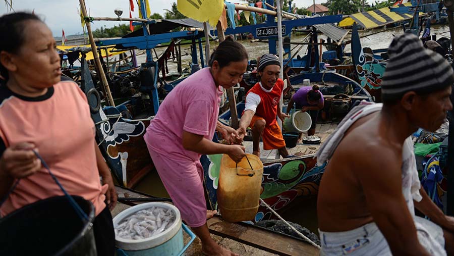 Pemberian bansos pada masyarakat terutama kalangan miskin jelang Pemilu dinilai rentan didompleng menjadi instrumen politik (Dimas Ardian/Bloomberg)