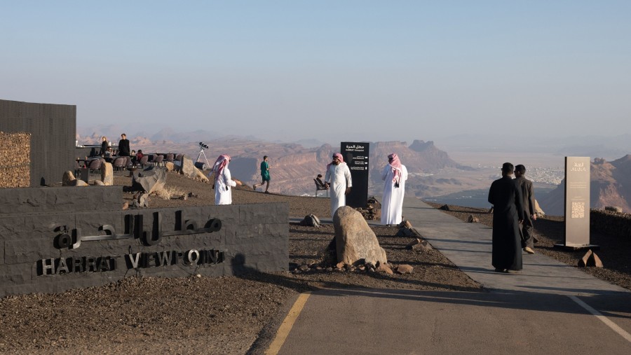 Salah satu objek wisata Arab Saudi The Harrat Viewpoint n AlUla. Fotografer: Jeremy Suyker/Bloomberg