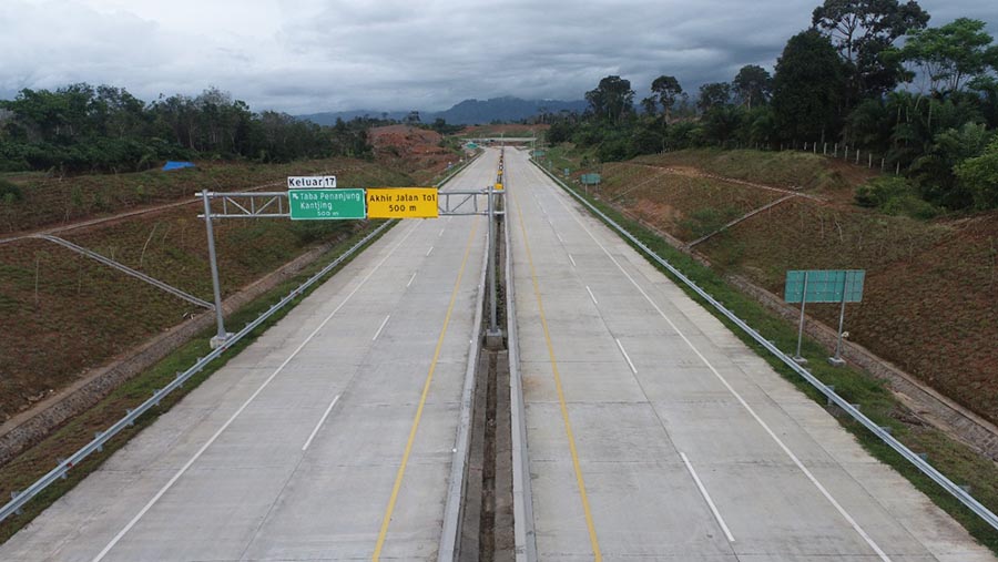 Jalan tol Bengkulu – Taba Penanjung. (Dok. Hutama Karya Infrastruktur)