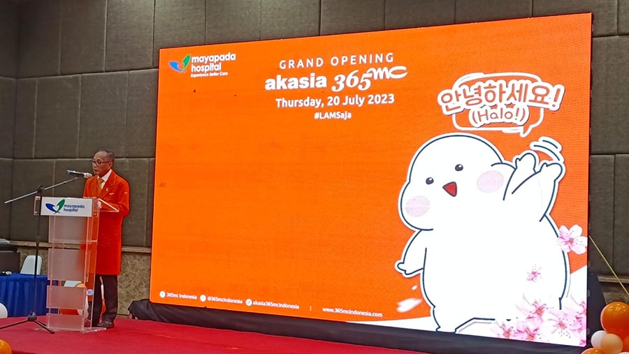 Pusat kecantikan tubuh yang bernama Akasia 365mc tersebut berlokasi di Rumah Sakit Mayapada Jakarta Selatan. (Bloomberg Technoz/ Yunia Rusmalina)