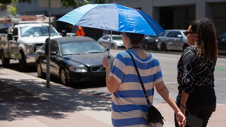 Prakiraan cuaca menyebutkan suhu akan mencapai 119 derajat pada hari Kamis dan Jumat. (Caitlin O'Hara/Bloomberg)