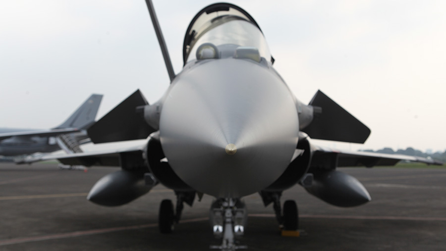 Rafale merupakan pesawat jet tempur generasi ke-4,5, bermesin ganda sayap delta yang lincah. (Bloomberg Technoz/Andrean Kristianto)