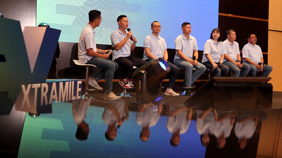 Sebanyak 4.000 pelari ditargetkan ikut berpartisipasi dalam lomba lari ini. (Bloomberg Technoz/ Andrean Kristianto)