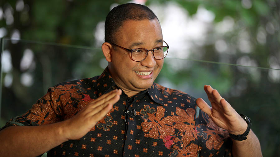 Mantan Gubernur DKI Jakarta, Anies Baswedan saat ditemui di kawasan Lebak Bulus, Kamis (3/8/2023). (Bloomberg Technoz/ Andrean Kristianto)