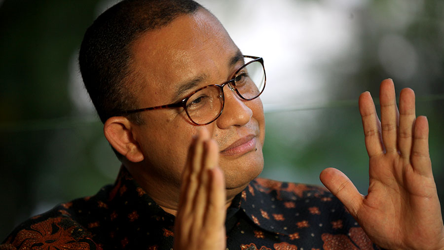 Mantan Gubernur DKI Jakarta, Anies Baswedan saat ditemui di kawasan Lebak Bulus, Kamis (3/8/2023). (Bloomberg Technoz/ Andrean Kristianto)