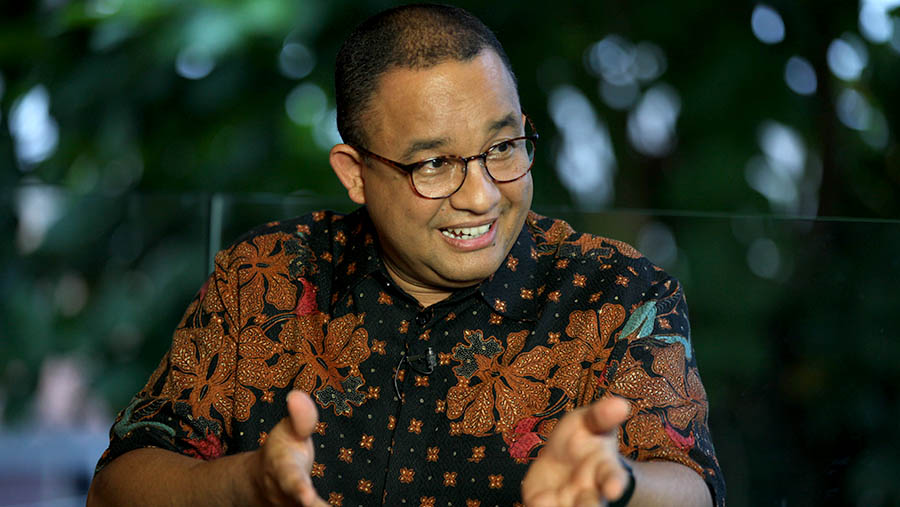 Mantan Gubernur DKI Jakarta, Anies Baswedan saat ditemui di kawasan Lebak Bulus, Kamis (3/8/2023). (Bloomberg Technoz/ Andrean Kristianto)