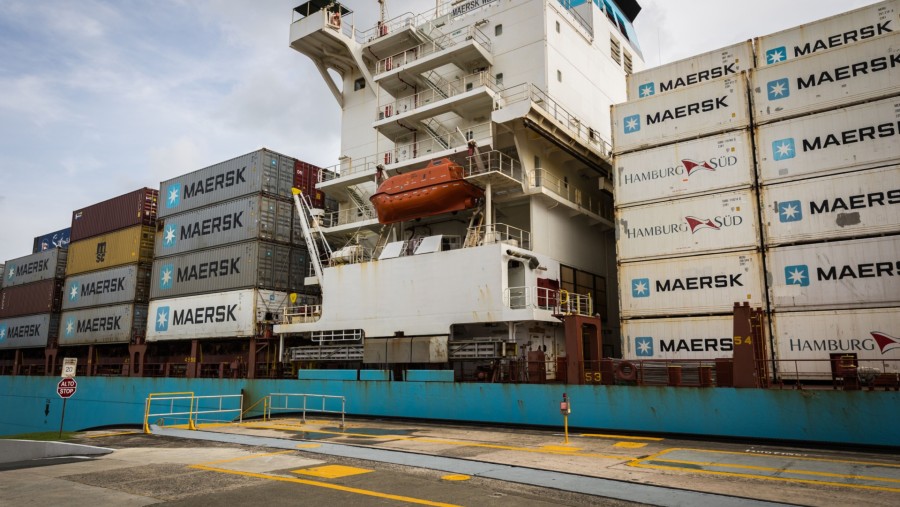 Peti kemas Maersk./Bloomberg-Tarina Rodriguez