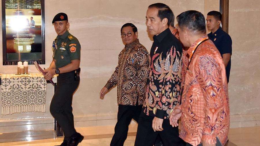 Presiden Jokowi membuka Munas XVII REI Tahun 2023, di Grand Ballroom Hotel Sheraton Gandaria City, Jakarta, Rabu (09/08/2023). (Foto Humas Setkab/Jay)