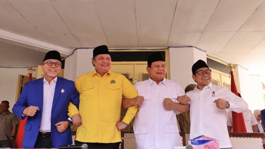 Deklarasi dukungan Golkar dan PAN untuk Prabowo Subianto sebagai capres 2024 (Dok. Tim Media Prabowo)
