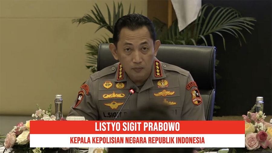 Kapolri, Listyo Sigit Prabowo saat Konfrensi Pers RAPBN dan Nota Keuangan 2024. (Tangkapan Layar Youtube Kemenkeu)