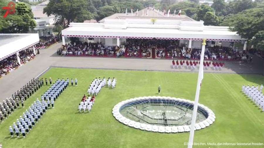 Presiden Jokowi Saat Upacara Peringatan Detik-Detik Proklamasi Kemerdekaan RI, 17 Agustus 2023. (Tangkapan Layar Youtube Setpres)