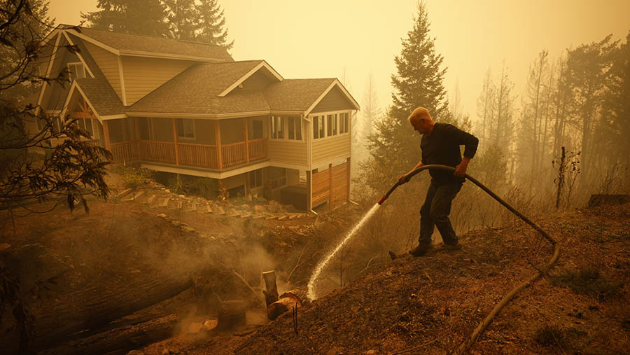 Perubahan iklim telah membuat panas dan kekeringan menjadi lebih ekstrem, menyebabkan kebakaran hutan yang lebih hebat. (Cole Burston/Bloomberg)