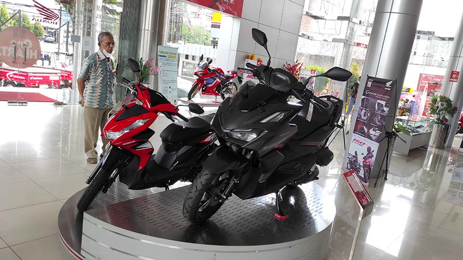 Ilustrasi penjualan sepeda motor Astra Honda Motor (AHM). (Bloomberg Technoz/ Andrean Kristianto)