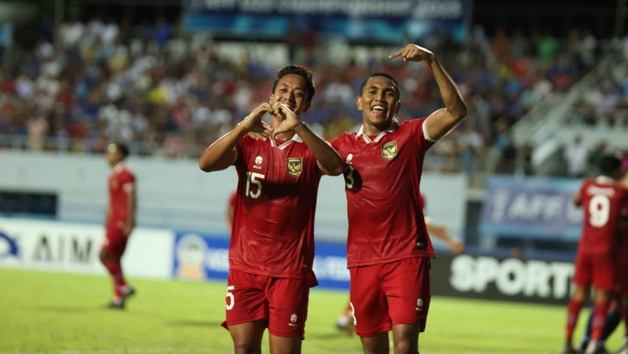 Timnas U-23 Indonesia saat merayakan kemenangan melawan Timnas Thailand di Piala AFF 2023. (Dok. PSSI)