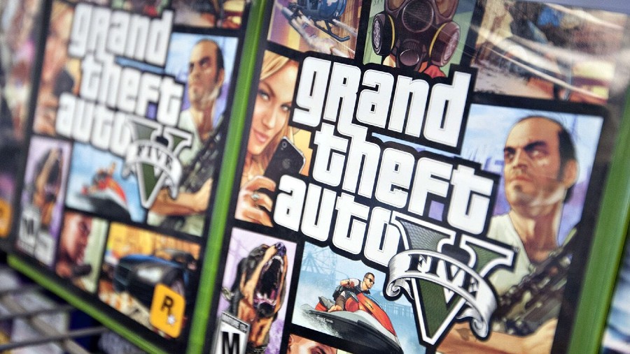 Duplikat Grand Theft Auto V. Fotografer: Daniel Acker/Bloomberg