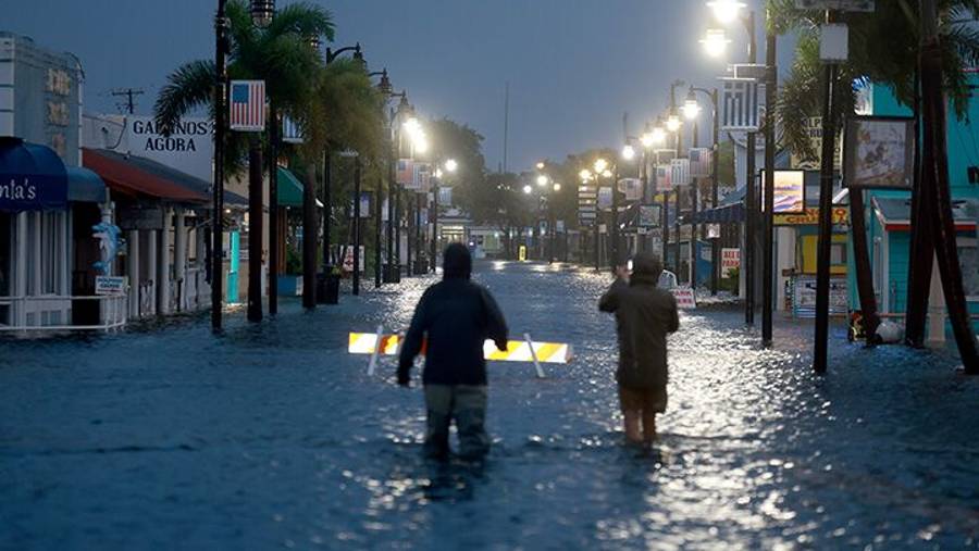 Ilustrasi banjir karena topan. (Sumber: Bloomberg)