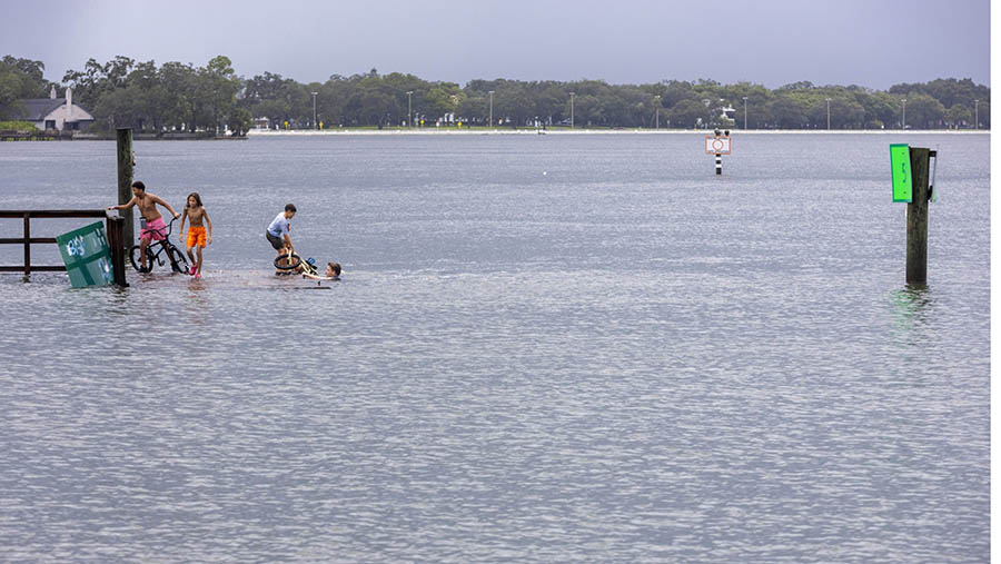 Idalia adalah badai besar kedua yang melanda barat Florida dalam satu tahun.  (Juan Manuel Barrero Bueno/Bloomberg)