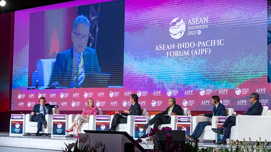 Direktur Utama BRI Sunarso saat pertemuan ASEAN Indo-Pacific Forum (AIPF) 2023. (Dok. BRI)
