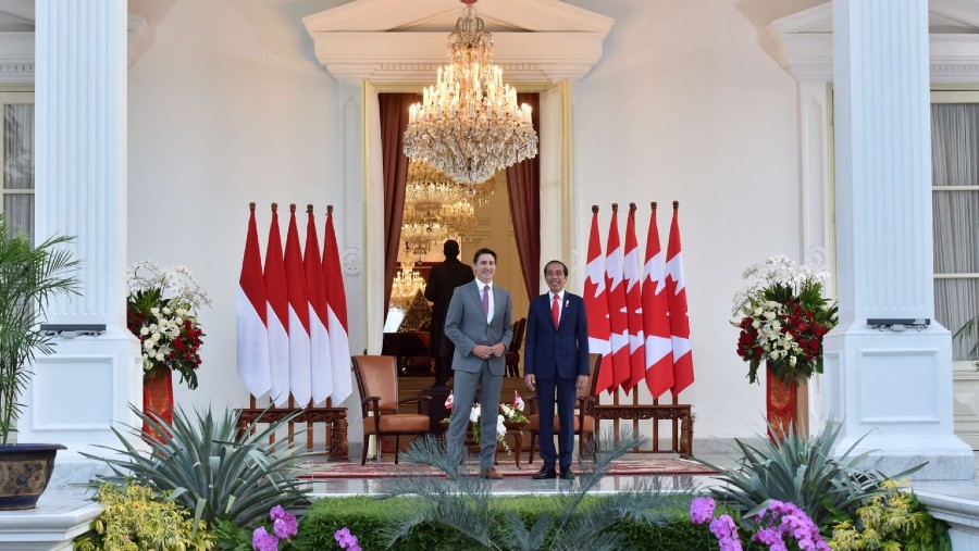 Presiden Jokowi dan PM Kanada Justin Trudeau (Humas Setkab/Jay)