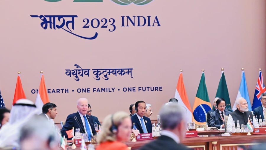 Presiden Jokowi menghadiri KTT G-20 India (BPMI Setpres/Laily Rachev)