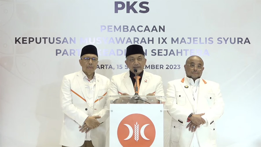 Pembacaan Keputusan Musyawarah IX Majelis Syura. PKS (Tangkapan Layar Youtube PKSTV)