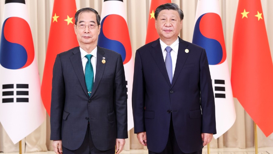 Pertemuan Presiden Xi Jinping dan pihak Korsel (Bloomberg)