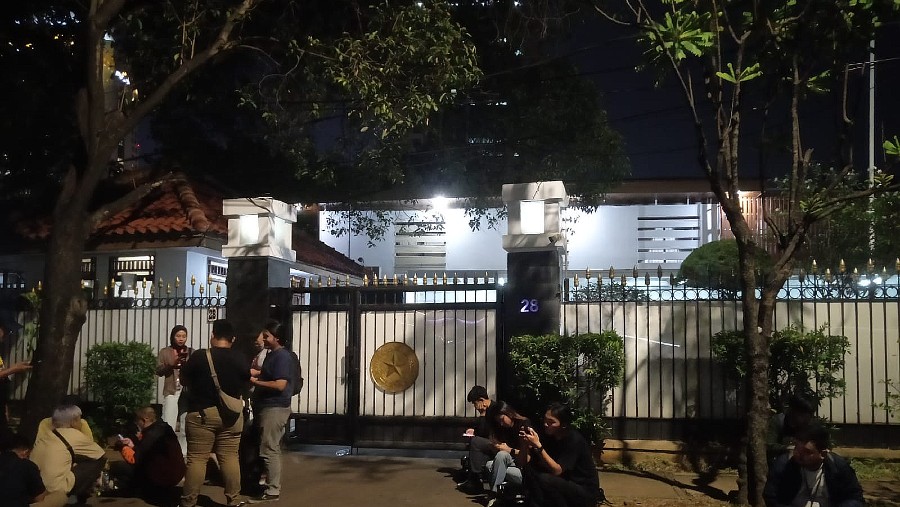 Rumah dinas Mentan Syahrul Yasin Limpo yang digeledah KPK (Bloomberg Technoz/Pramesti Regita Cindy)