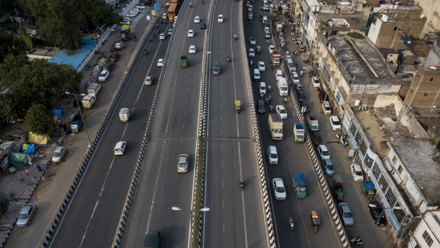 Jalan tol di India. (Bloomberg Mercur)