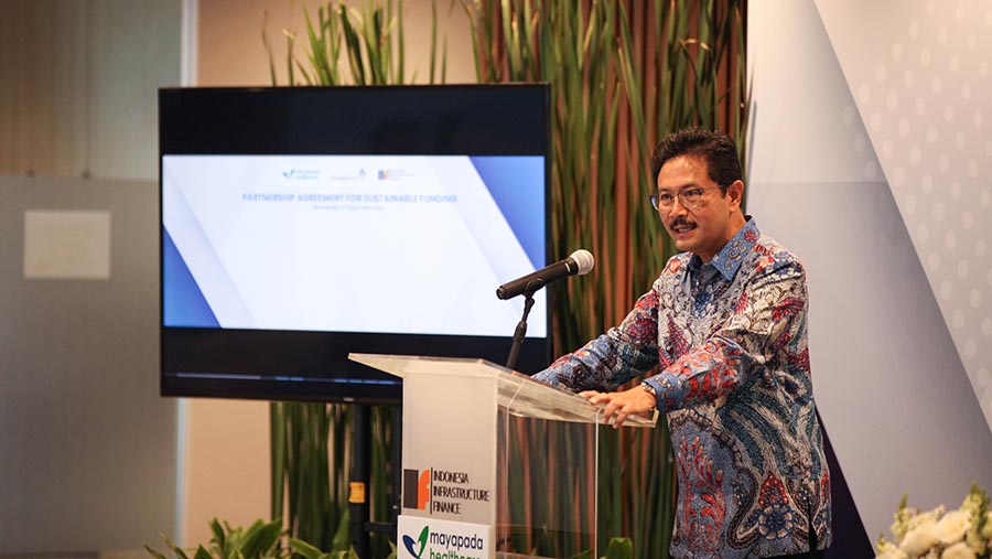 Presiden Direktur Indonesia Infrastructure Finance (IIF), Reynaldi Hermansjah. (Bloomberg Technoz/ Andrean Kristianto)