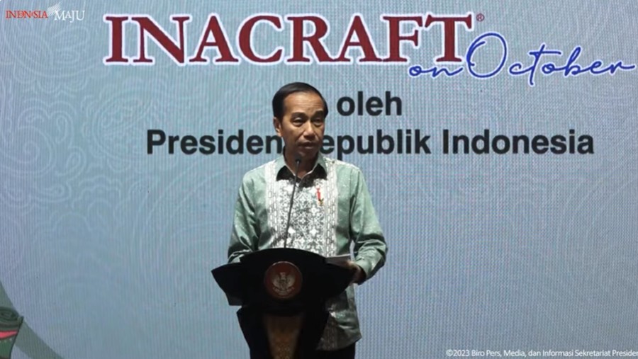 Presiden Jokowi membuka pameran Inacraft (YouTube Sekretariat Presiden)
