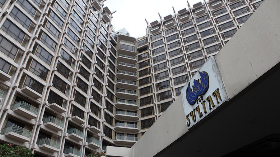 Hotel Sultan. (Bloomberg Technoz/ Andrean Kristianto)
