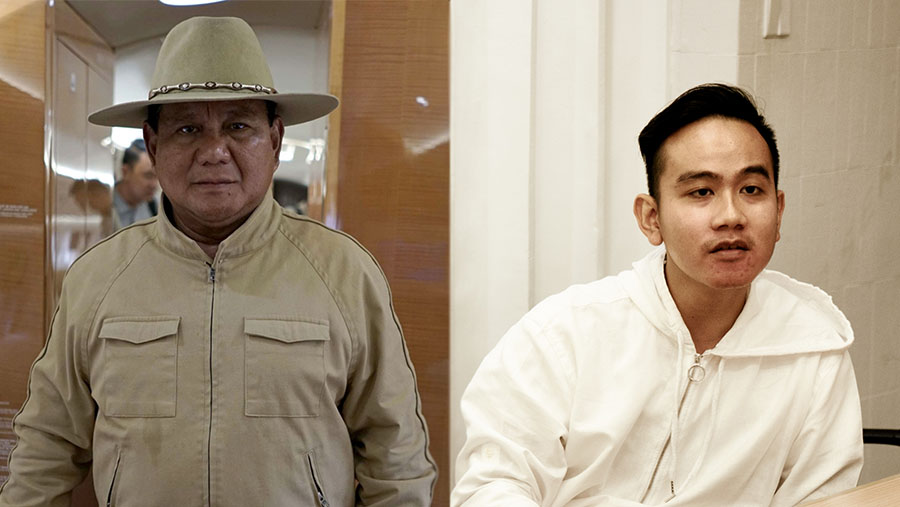 Kolase foto : Prabowo Subianto dan Gibran Rakabuming Raka. (Dimas Ardian/Bloomberg - Dok. Wahana Mediatama)