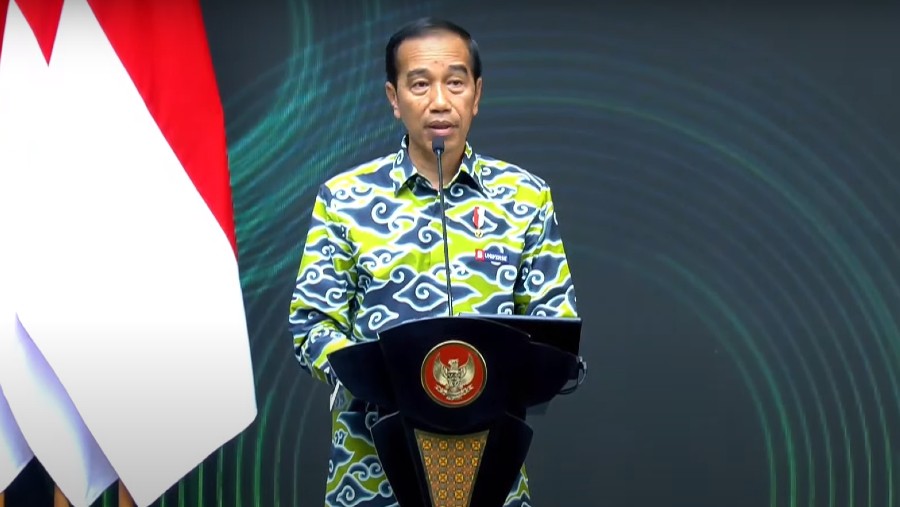 Jokowi Dalam Acara BNI Investor Daily Summit 2023. (Dok: Tangkapan Layar) 