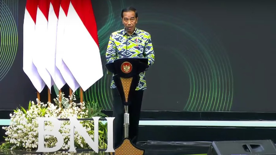 Jokowi Dalam Acara BNI Investor Daily Summit 2023. (Dok: Tangkapan Layar)