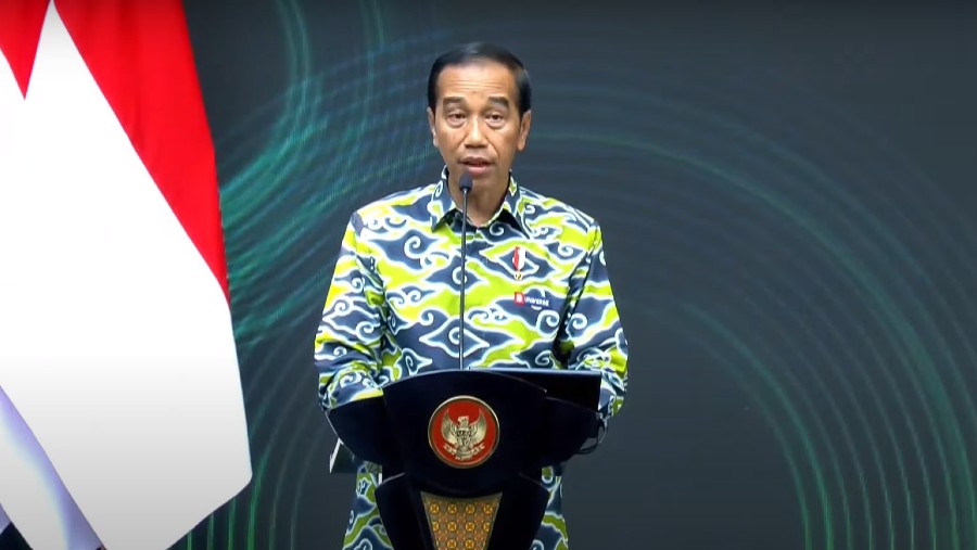 Jokowi Dalam Acara BNI Investor Daily Summit 2023. (Dok: Tangkapan Layar)